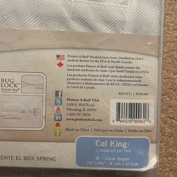 Bedding Box Spring Protector Bed Bug Proof Box Spring Encasement Cal